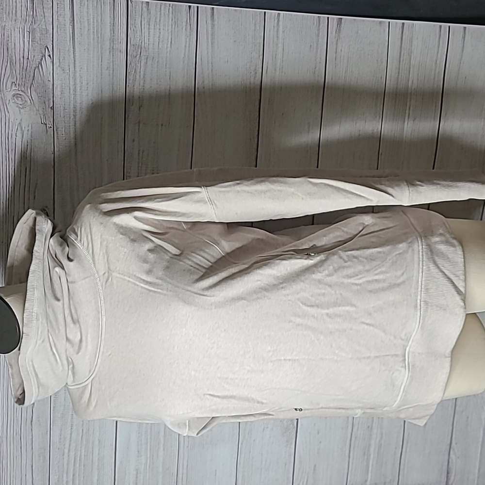 Lululemon Cowl Neck Oatmeal Color Sweater Size 8